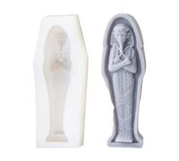 Flexible Silicone Mold 3D Mummys Shaped Molds Scented Aromatherapys Making Handmade Home Ornament Mystical Egypt Decoration