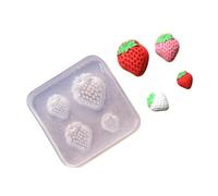 Flexible Silicone Mold for Crafting Miniature Strawberry Confection Sweet Handmade Gift Workshop Model Maker