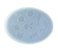 Flexible Silicone Mold for Easy to Clean Epoxy Resin Molds Fish/Coral Shaped Jewelry Decorations Making Jewelry Mold