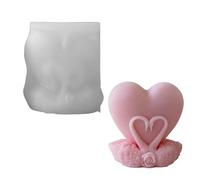 Flexible Silicone Mold Home Decoration for 3D Lovely Heart Cygnus Gypsum and Resin Figurines Suitable for All Ages Use Unique Shape Mold