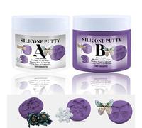 Flexible Silicone Mold Making Putty (7/8 LB) - 1:1 Easy Mix Ratio, Fast-Curing Formula - Reusable Molds for Resin, Soap, Wax, Jewelry Crafting, 3D Printing & Art Restoration