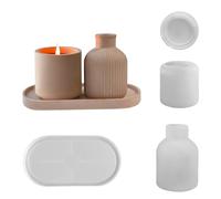 Flexible Silicone Molds, Non Stick Craft Shapes, Small Vase Mold Set with Sturdy Design, Reusable DIY Supplies, Candle and Wax Mold Kit with Creative Style, Home Accessory for Art Projects Jewelry