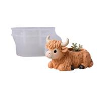 Flexible Silicone Mountain Cow Planter Mold for Resin Jewelry Making and Full Decor Handsewn Home Decoration Gift Approach Silicone Mold for Concrete