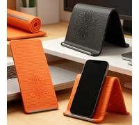 Flexible Silicone Phone Holder, Flexible Silicone Aluminium Mobile Portable Foldable Phone Holder Stand, Universal Multi-Angle Adjustable Anti-Slip Desktop Mount (2PCS)