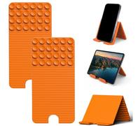 Flexible Silicone Phone Stand with Suction Cups & Charging Port Cutout (A*2PCS)