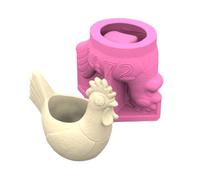 Flexible Silicone Planter Mold Rooster Shape Flowerpot Moulds for Making Concrete and Resin Flower Holders Flowerpot Mold