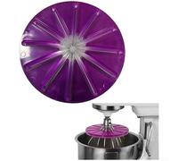 Flexible Silicone Splatter Guard for 6-Qt Stand Mixer, Kitchen Scraper Attachment to Reduce Mess and Waste, Dishwasher Safe Baffle for Mixing Bowls(E)