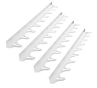 Flexible Silicone Stove Gap Covers 4 Pcs for Seamless Fit, Protect Your Kitchen from Spills (Transparent)
