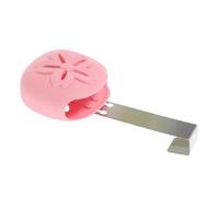 Flexible Silicone Toilet Tablet Holder Bracket No Drill Floral Pink Design | Flower-shaped Vented Holder for Toilet Freshener Tablets, Even Chemical Dispersion, Convenient Maintenance for Home and Hotel