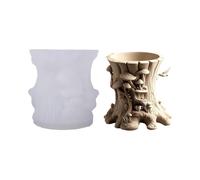 Flexible Silicone Tree Stump Mold for Cement Concrete Decorative Flower Pots and Resin Art Creation Resin Jewelry Holder Silicone Mold