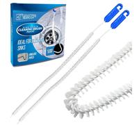 Flexible Sink Drain Cleaning Brush, 44cm, 2-Pack - Nylon Bristles & Metal Core for Kitchen/Shower/Bathroom Unblocker