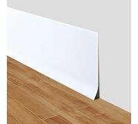 Flexible Skirting Board Covers 10cm Wide Self Adhesive PVC Skirting Board Trim Wall Baseboard Molding Trim (White, 10cm×12m)