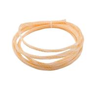 Flexible Sleeve Braided Sleeving Tube Data Line Cable Sheath, Wire Sleeving Mesh Cord Protector 1 to 5meters 1 Piece(White Golden,3MM*1M)