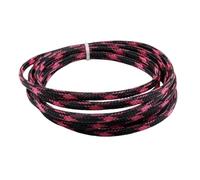 Flexible Sleeve Braided Sleeving Tube Data Line Cable Sheath, Wire Sleeving Mesh Cord Protector 1 to 5meters 1 Piece(Black Pink,4MM*1M)