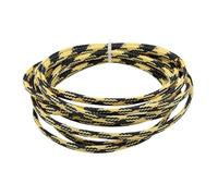 Flexible Sleeve Braided Sleeving Tube Data Line Cable Sheath, Wire Sleeving Mesh Cord Protector 1 to 5meters 1 Piece(Black Golden,4MM*1M)