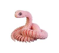 Flexible Snake Figure: Three-Dimensional Creature Sculpture, Linked Body Toy, Reptile Desktop, Animal Artistic Display Piece, Imaginative Shelf Accent |