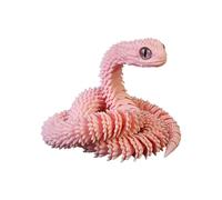 Flexible Snake Sensory Toy - 3D Printed Reptile, Desktop Wiggling Figure | Playful Fidget Pet Collectible Item, Movable Joint Snake Sculpture with Smooth Motion Design for Study Display Area