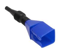 Flexible Snap Funnel Tool with Built in Filter and Wide Mouth, Ideal for Draining Oil and Fluids from Vehicles, Lawn Equipment, and Industrial Tools (Blue)