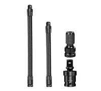 Flexible Socket Extension 1/2" Portable to Heavy Duty Adapter | 4 x Drill Extensions for Tight Spaces Truck SUV RV Vehicle Sedan Repair Home Space