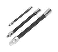 Flexible Socket Extension Bar Set, 1/2 1/4 3/8 Flexible Extension Bar Set, Spring Steel Electric Drill Extension Magnetic Holder for Automotive Repairing
