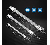 Flexible Socket Extension Cables 3PCS 1/4 3/8 1/2 Set Drive Light Impact Extender for Various Working Needs