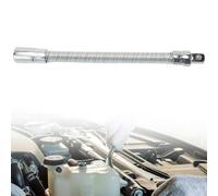 Flexible Socket Extension Rod Adapter for 1/4" 3/8" 1/2" Drive Ratchet Wrench, 45# Steel Spring Shaft with Polished Chrome Plating, 90-Degree Bend for Tight Spaces (1(1/2 inch)