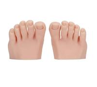 Flexible Soft Silicone Supplement Manicure Tool Practice Fake Foot Model Nails Half Feet Design Art Training Silicone Supplement