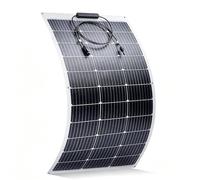 Flexible Solar Panel 12V Monocrystalline Semi-Flexible Solar Panel with Solar Connector Cable for Motorhome Campervan Caravan Boat RV Camping Leisure Battery Charging (100, Watts)