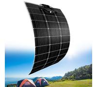 Flexible Solar Panel, 150W/200W Lightweight Monocrystalline Solar Panel for Motorhome, Caravan, Camper, Boats, Roofs, Uneven Surfaces, Off-grid Systems(150W)