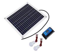 Flexible Solar Panel, 18V +10A USB Controller+2PCS 3W 12V Led Light Solar Charger Battery for Camping Car Boat Solar Kits