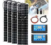 Flexible Solar Panel 200W 400W 800W 12V Monocrystalline Semi-Flexible Solar Panel for Motorhome,Boats,Roofs,Sailing,Balcony,Off-Grid Kit(A,800W)