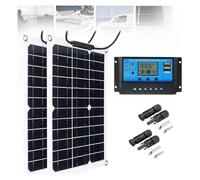 Flexible Solar Panel, 200W Solar Panel 18V Monocrystalline Semi Flexible Bendable Mono Panel 2 * 100W Off-Grid