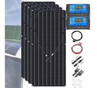 Flexible Solar Panel 400W 600W 800W 1200W Watts Monocrystalline Solar Modules Charger Off-Grid Power Charging for 12V System Boat RV Cabin Van Car Uneven Surfaces(1200W)