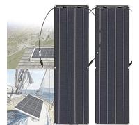 Flexible Solar Panel 400W, Lightweight Bendable Mono Solar Panels Charger Off-Grid,IP67 Waterproof for Hiking, Marine Yacht, RV, Boats, Cabin, Tent, Car, Trailer,Black