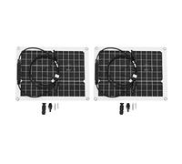 Flexible Solar Panel Kit, Monocrystalline Silicon Solar Charger, 2x15W Anti Backflow Solar Panel with Connectors, for RV Boat Tent Camping Outdoor Power Supply