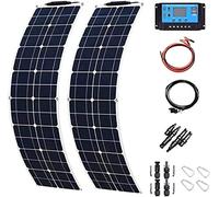 Flexible Solar Panel RV Solar Kit, 200W/400W Monocrystalline Module with 40A Charge Controller & Cable for RVs, Boats, Trailers, Campers, Marine, Off-Grid Systems