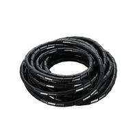Flexible Spiral Tube Wrap, 1 Meter Cable Management Winding Sleeve 3mm 4mm 5mm 6mm 8mm Computer Hose Pipe Protector Sheath Casings(Black,4mm)