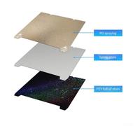 Flexible Spring Build Plate 315x310mm for K1 Max, Double-Sided PEI Coated with PET Carbon Fiber, No Base Required, Compatible with for PLA ABS Filaments(PEI + PEY)