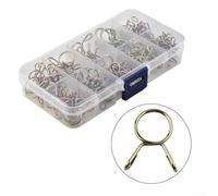 Flexible Spring Clip Set, 126 Pcs for Fuel Hose, Compatible with 5mm to 14mm Sizes