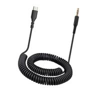 Flexible Spring Coiled 3.5mm To USB C Music Cord TangleFree PVC Construction For Monitor Major Enhances Durability Monitor Major Type C Cable
