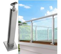 Flexible Square Country Post 65-105cm with Connector, Ideal for Ländersystem Mid Post 85cm, Perfect for Outdoor Balustrade Support, Fencing & Garden Decor