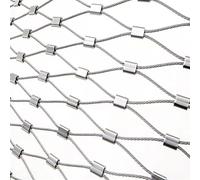 Flexible Stainless Steel Cable Net 1x Metal Mesh for Poultry Barrier Easy to Cut Multi Purpose Balustrade Netting Silver 8cm 1x10m Option Available
