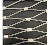 Flexible Stainless Steel Rope Mesh 304 Zoo Cage Fence Balcony Staircase Wire Protection Size:L1xW8m