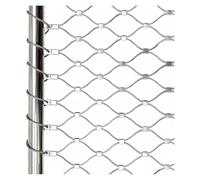 Flexible Stainless Steel Rope Mesh Netting 1.5mm Poultry Bing Safe Net 6cm/5cm/4cm/3cm Mesh for Garden Farm and Stair Protect (0.8x2m)