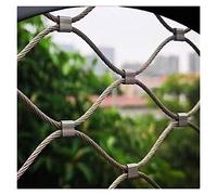 Flexible Stainless Steel Rope Netting - Anti-Theft Woven Fence for Garden & Poultry, Impact Resistant, 1.5mm Thickness, 20cm Size, Snap Connection Design