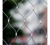 Flexible Stainless Steel Wire Mesh Rope Safety Netting Flexible Cable Fence Mesh Animal Cage Protection Netting （Size:L1.8xW15m)