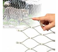 Flexible Stainless Steel Wire Mesh Safe Netting 1.5mm Grid Versatile Plant Climbing & Animal Poultry Ca Net for Door Porch Patio (10cm 1x5m)
