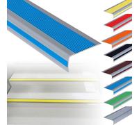 Flexible Stair Edge Protector 100cm AntiSlip Stair Nosing SelfAdhesive Waterproof Stair Trim (Blue 50mm/2in) Enhanced Safety & Durability