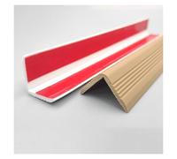 Flexible Stair Edge Protector with Anti-Slip Design & Self-Adhesive Backing Durable PVC Trim for Indoor/Outdoor Curved Stairs, Homes, Offices, Kindergarten(Light Brown,3.5cm)