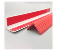 Flexible Stair Edge Protector with Anti-Slip Design & Self-Adhesive Backing Durable PVC Trim for Indoor/Outdoor Curved Stairs, Homes, Offices, Kindergarten(Red,4cm)